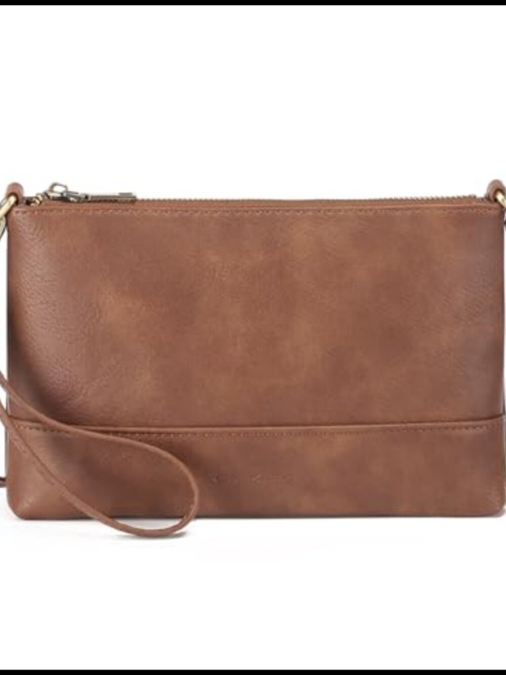 Vegan Leather Crossbody Wristlet Clutch Wallet for Women